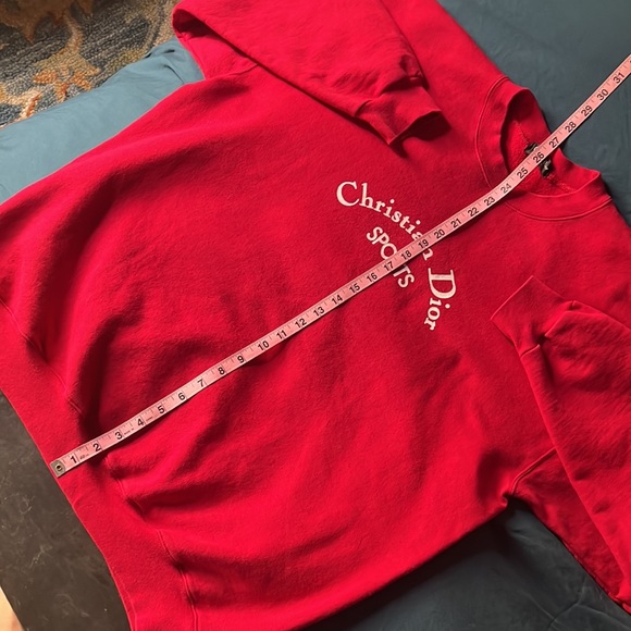 Christian Dior Sports red crew neck sweatshirt vintage 80s 90s - Picture 5 of 6